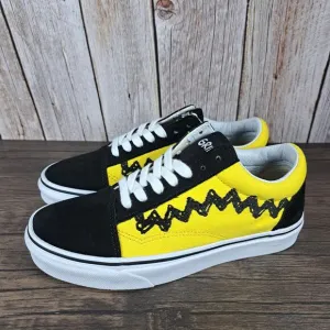 Vans x Peanuts Charlie Brown Good Grief Old Skool Skate Shoes Mens 5.5 Women's 7