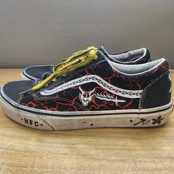 Vans x Stranger Things Hellfire Club Style 36 Black Skate Sneaker Shoes Mens 11