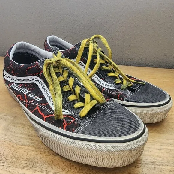 Vans x Stranger Things Hellfire Club Style 36 Black Skate Sneaker Shoes Mens 11