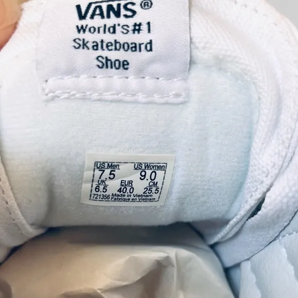 Vans®Filmore Shoes World's # 1 Hi Top Skateboard Shoes True White Women's Size 9