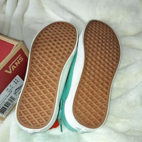 Vans Old Skool Pastel Pack Ice Green/Blanc Skate Shoes Leather 6.5 mens …