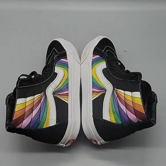 Vans Sk8-Hi Reissue Refract High Top Sneakers Rainbow (Men 6 /Women 7.5)
