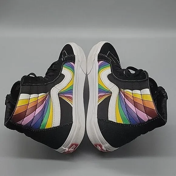 Vans Sk8-Hi Reissue Refract High Top Sneakers Rainbow (Men 6 /Women 7.5)