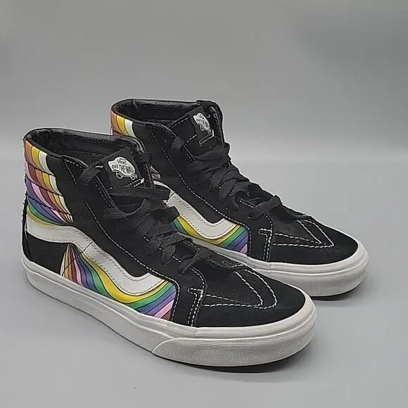 Vans Sk8-Hi Reissue Refract High Top Sneakers Rainbow (Men 6 /Women 7.5)