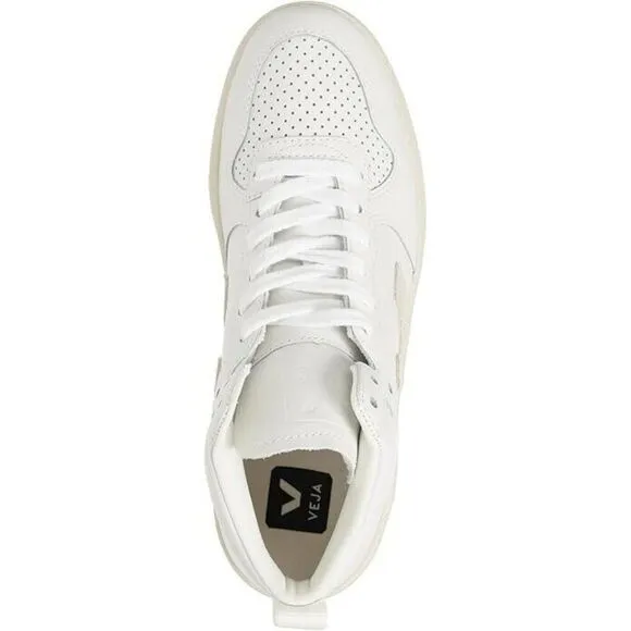 Veja V-15 Mens Size 11.5 Shoes Extra White/Natural High Top Leather Sneakers