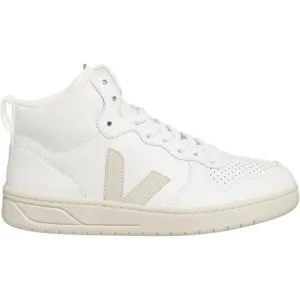 Veja V-15 Mens Size 11.5 Shoes Extra White/Natural High Top Leather Sneakers