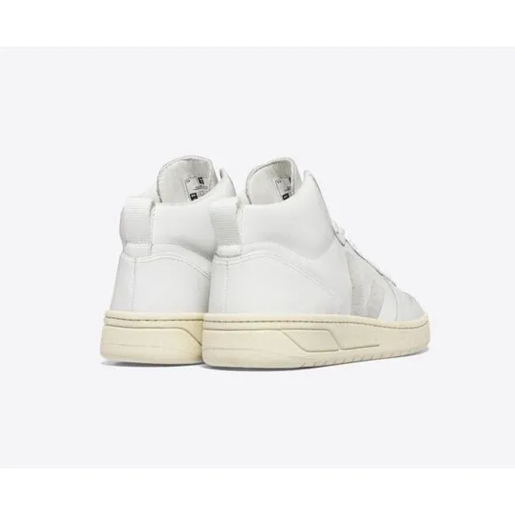 Veja V-15 Mens Size 11.5 Shoes Extra White/Natural High Top Leather Sneakers