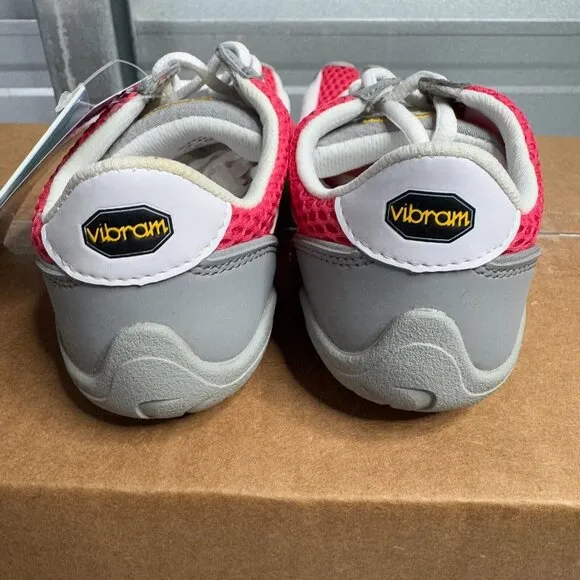 Vibram Fivefingers Shoes Girls 1.5-2 / JR 34 Pink White Lace Up G333 Speed Kids