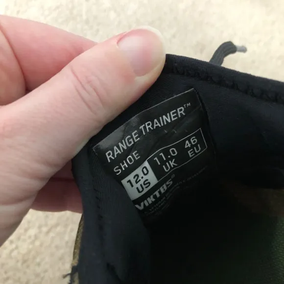 Viktos Black Arms Compy Range Trainer Shoe Black Tan Size 12 Coyote Durable