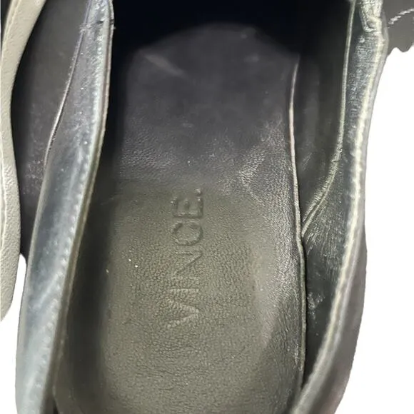 Vince Backless Women's Skate Sneakers Tennis Shoes Verrell Black Leather 8