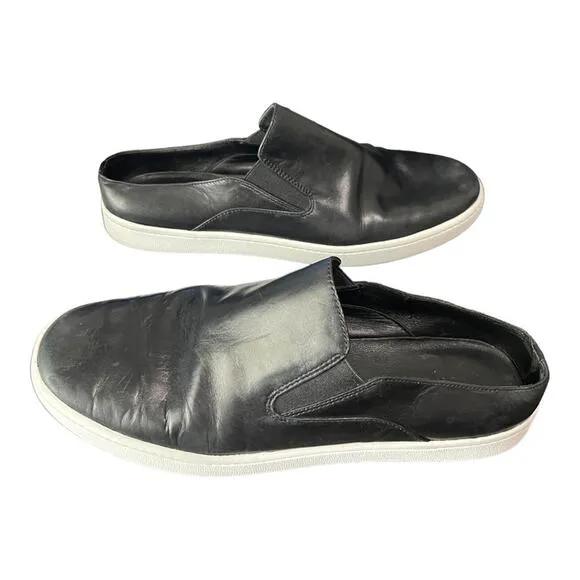 Vince Backless Women's Skate Sneakers Tennis Shoes Verrell Black Leather 8