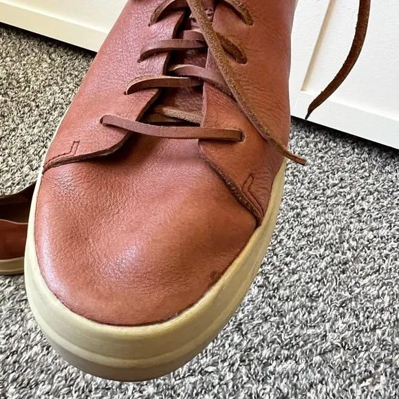 Vince Men’s Brown‎ Leather Copeland Sneakers Size 10.5