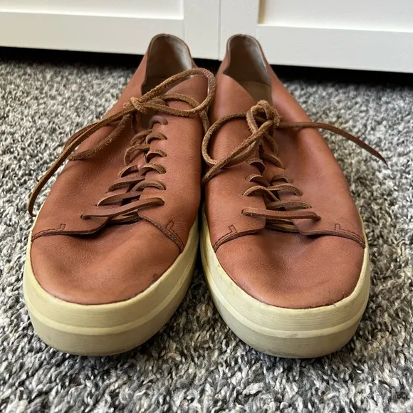 Vince Men’s Brown‎ Leather Copeland Sneakers Size 10.5