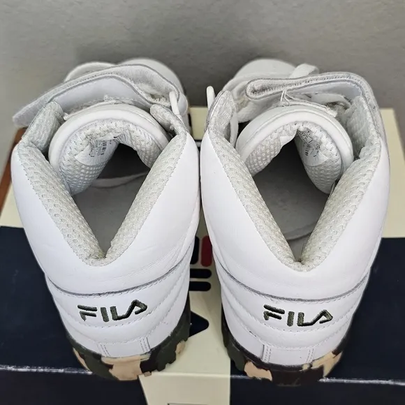 Vintage Army Fatigue Camo Fila High Top Sneaker Shoe Y 5 woman 6.5