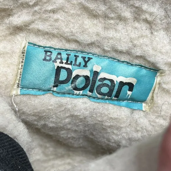 Vintage Bally Polar Fur Boots Womens Sz 5.5 EU 36 Apres Ski 70s Shearling Black