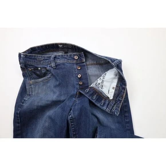 Vintage DC Shoes Mens 34x32 Distressed Danny Way Skateboarding Denim Jeans Blue