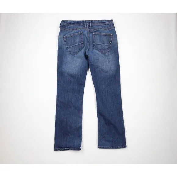 Vintage DC Shoes Mens 34x32 Distressed Danny Way Skateboarding Denim Jeans Blue