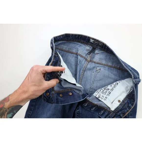 Vintage DC Shoes Mens 34x32 Distressed Danny Way Skateboarding Denim Jeans Blue