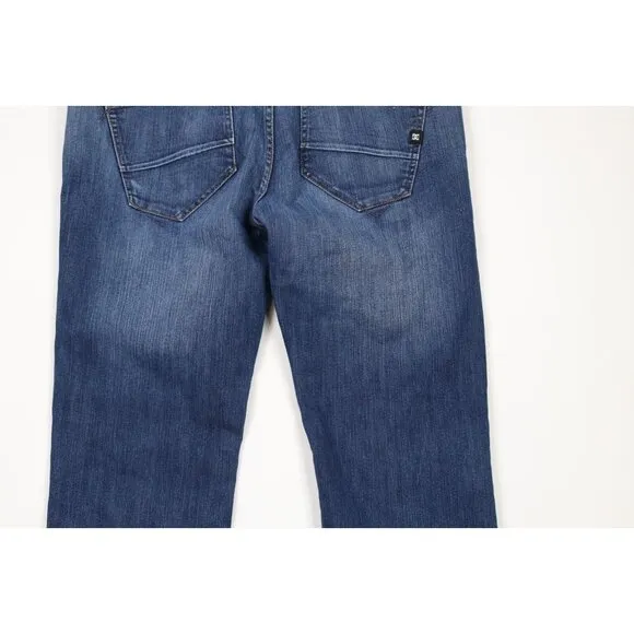 Vintage DC Shoes Mens 34x32 Distressed Danny Way Skateboarding Denim Jeans Blue
