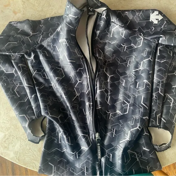 Vintage Descente Ski Racing Union Suit Grey Stretchy Sz M