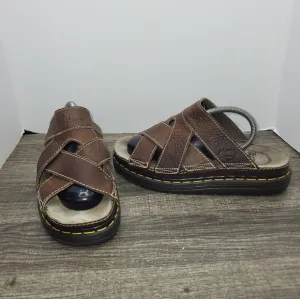 Vintage Docs Dr Martens Y2K 1990s Leather Made In England Slide Sandals Size 10