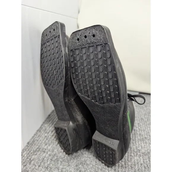 Vintage DSO Boots Mens 6 Black Green Nordic Norm Cross Country Ski Lace Up