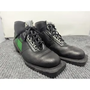 Vintage DSO Boots Mens 6 Black Green Nordic Norm Cross Country Ski Lace Up