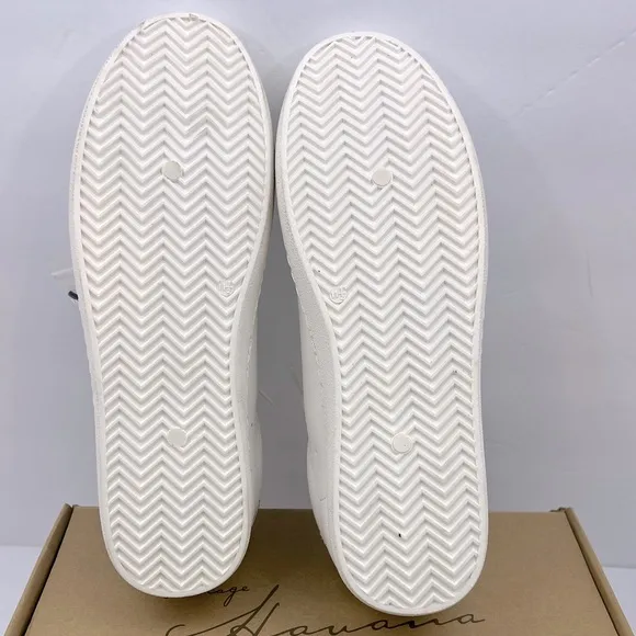 VINTAGE HAVANA, TENNIS SHOES, “WHITE” WITH CAMOUFLAGE &amp; GLITTERING DESIGN, 11.5