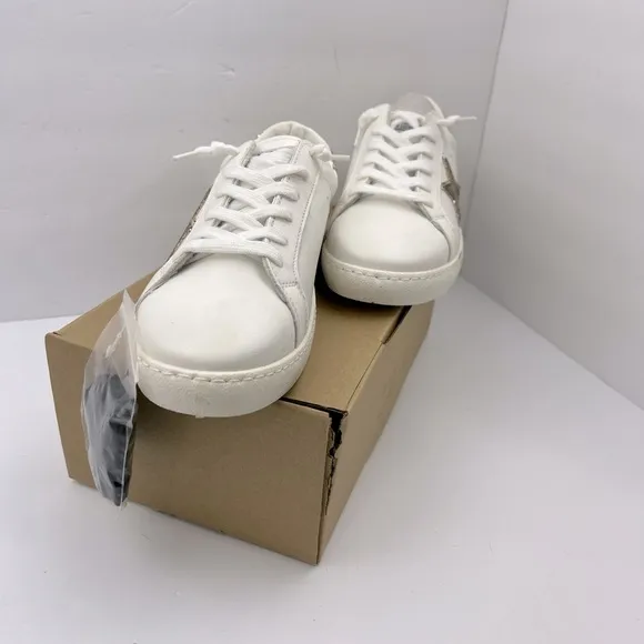 VINTAGE HAVANA, TENNIS SHOES, “WHITE” WITH CAMOUFLAGE &amp; GLITTERING DESIGN, 11.5