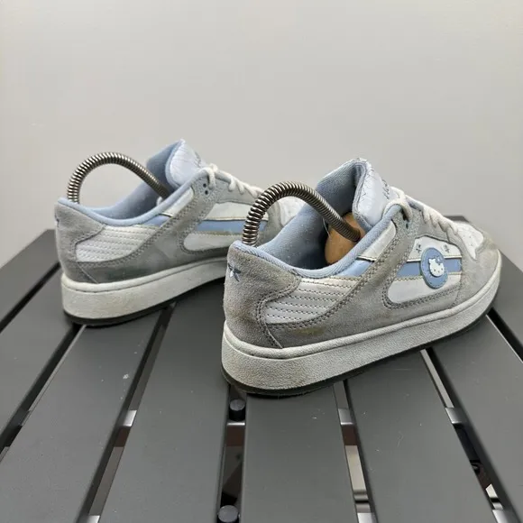 Vintage Hello Kitty Sanrio Skate Shoes Women's 7.5 2004 Gray Blue Flawed
