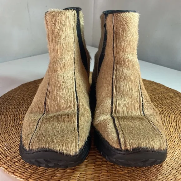 Vintage Oscar Sport Winna Animal Fur Ski Ankle Boots