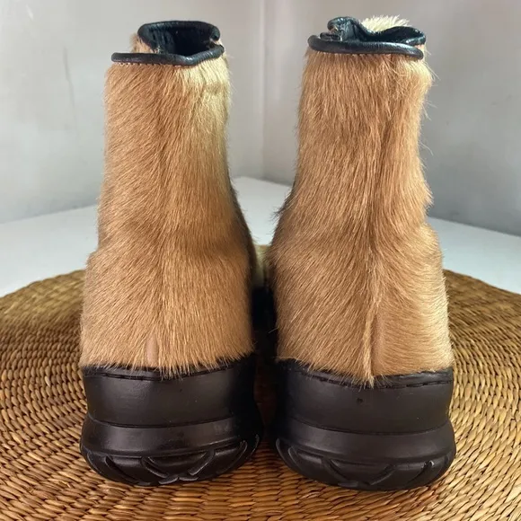 Vintage Oscar Sport Winna Animal Fur Ski Ankle Boots