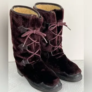 Vintage Snowland 70’s Brown Ski | Snowboots Women’s size 9 Faux Fur