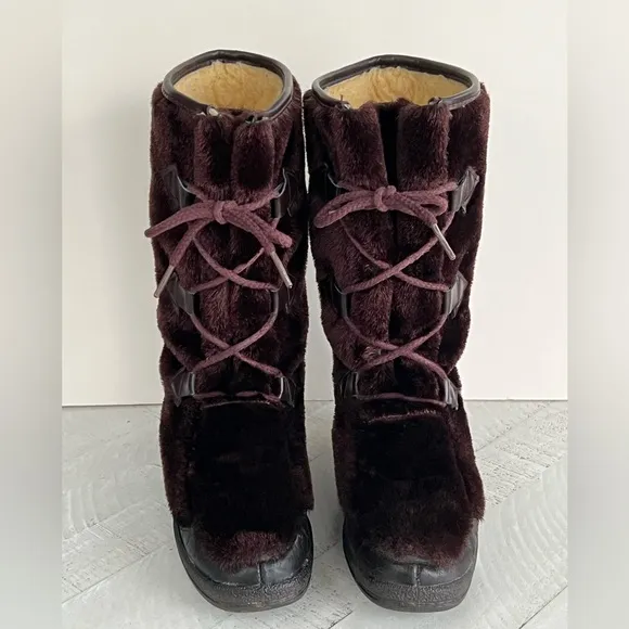 Vintage Snowland 70’s Brown Ski | Snowboots Women’s size 9 Faux Fur