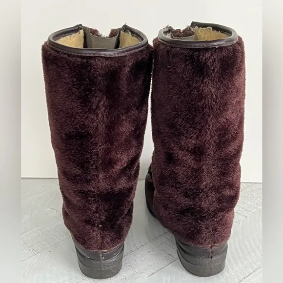 Vintage Snowland 70’s Brown Ski | Snowboots Women’s size 9 Faux Fur
