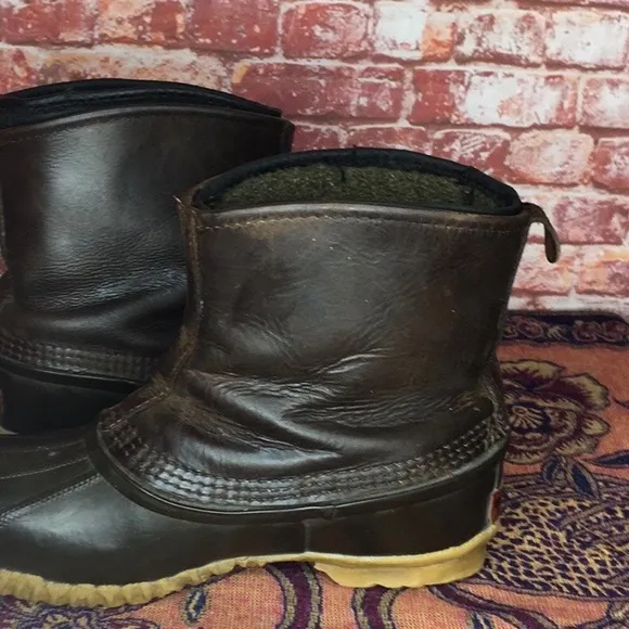 Vintage Sorel Brown and Black Water Proof Low Leather Duck Boots