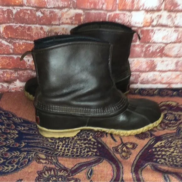 Vintage Sorel Brown and Black Water Proof Low Leather Duck Boots