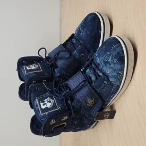 Vlado Atlas II Stressed Ripped Demin Jean High Top Sneakers Shoes Men's Sz 8 EUC