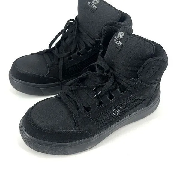 Volcom Unisex Evolve High Top Lace-up Workwear Shoes Black Size 7.5