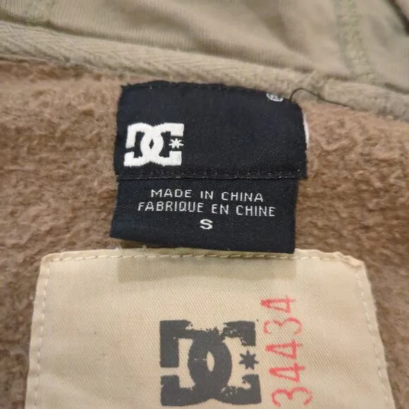 VTG DC Shoes Men's Small Zip Up Hoodie Sweatshirt Skate Thrashed Distressed Y2K