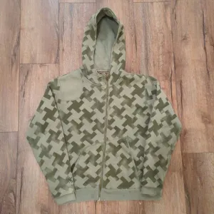 VTG DC Shoes Men's Small Zip Up Hoodie Sweatshirt Skate Thrashed Distressed Y2K