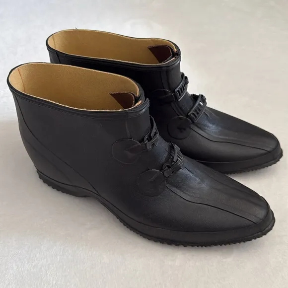 {VTG} LaCrosse | ZXT Rubber Two Buckle Overshoe Waterproof Boot Black (14)