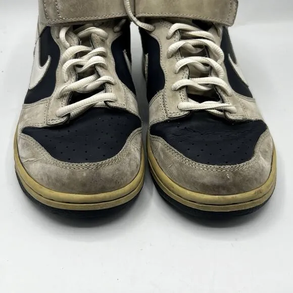 Vtg Nike Dunk High Mens Size 6.5 Black/Gray Leather/Suede Skate Shoes Sneakers