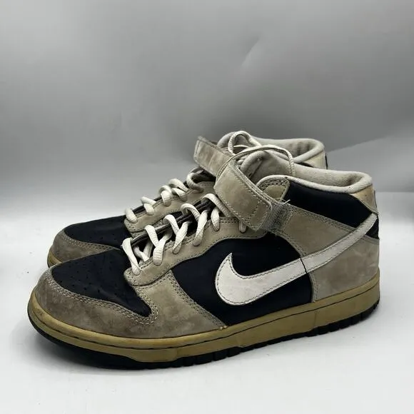 Vtg Nike Dunk High Mens Size 6.5 Black/Gray Leather/Suede Skate Shoes Sneakers