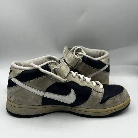 Vtg Nike Dunk High Mens Size 6.5 Black/Gray Leather/Suede Skate Shoes Sneakers