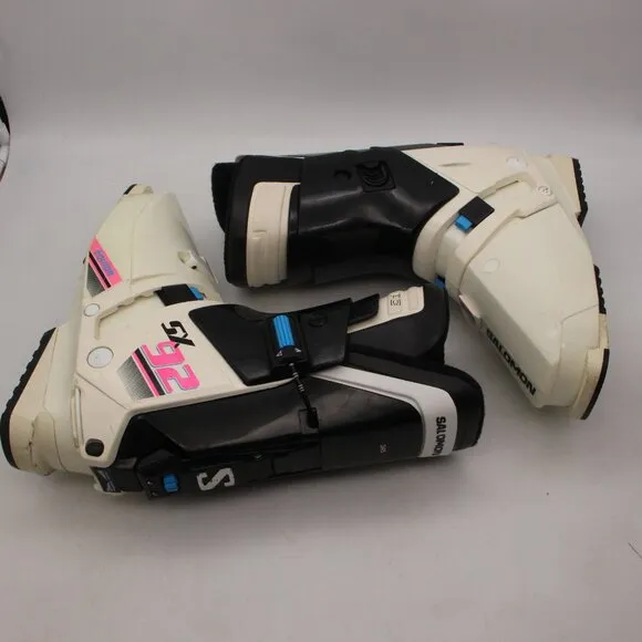 VTG Salomon SX92 Equipe Black White Rear Entry Ski Boots Size 340-45