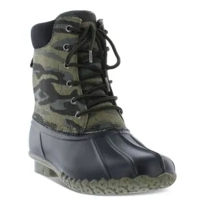 WEATHERPROOF VINTAGE Mens Black Mixed Media At Heel Adam Ii Toe Duck Boots 9 M