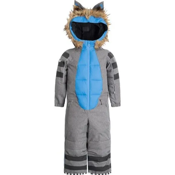 WeeDo Racoondo Snowsuit , Grey Blue, size Medium
