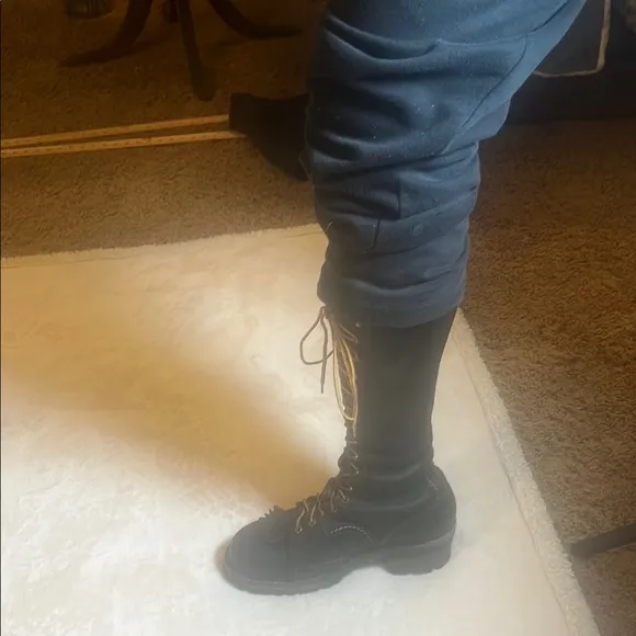 Wesco Black Leather 16” Lineman’s Boots