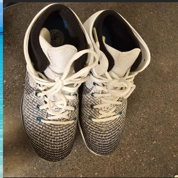 White and Black Basketball Sneakers